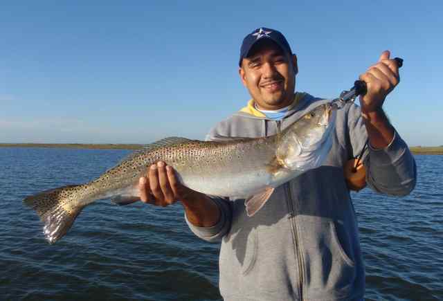 Art Barboza Port Mansfieldfirst keeper trout!