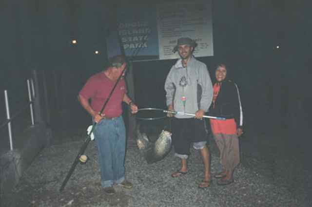 Bill Crouthamel, Amier, & Candy Goose Island State Park49" 60lb drum