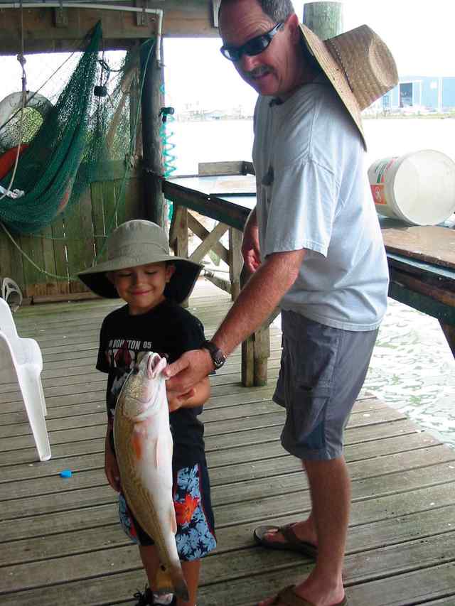 Anthony Roses first red fish!Caught on a pink Gulp.&nbsp;