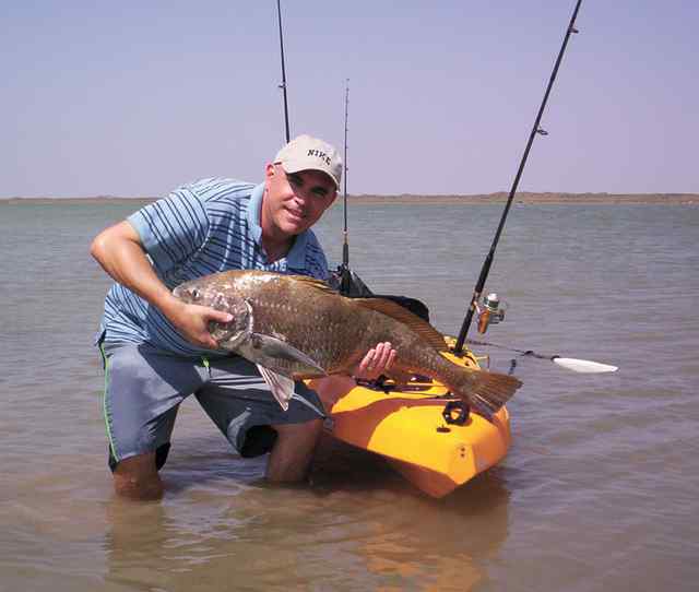 Daniel Escbedo Port Mansfield Cutdrum, caught from kayak