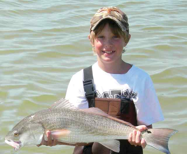 Trevor Mahavier Matagorda wade fishing
  28&quot; redfish