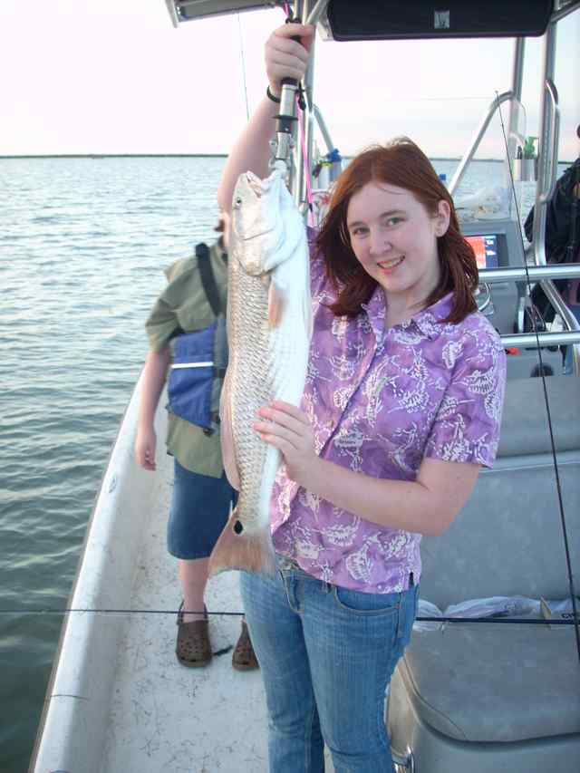 Ashley Johnston Aransas Bay27" 7lb first South Texas redfish!