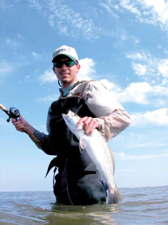 Aaron Stillwagon Galveston Bay4 lb trout, caught on a soft plastic