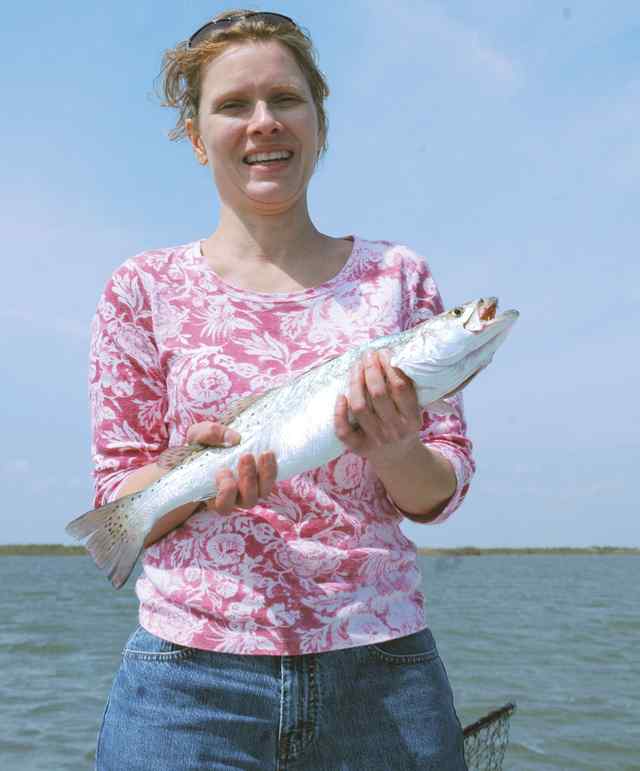 Carolyn Johnson The sweetest aunt in the world drove all the way from Tennessee to trick this trout into taking her lure.&nbsp; Way to go Aunt Carolyn!