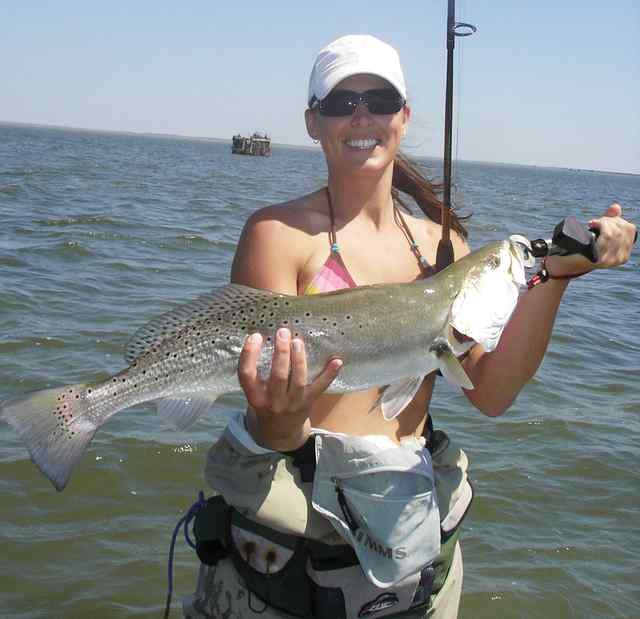 Kelli Fitch Aransas Bay
  28&quot; trout CPR
