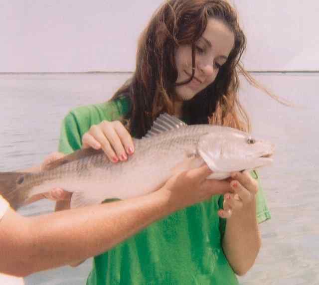 Kayla Sassin Tackled her first keeper red while fishing in Port Aransas&nbsp;