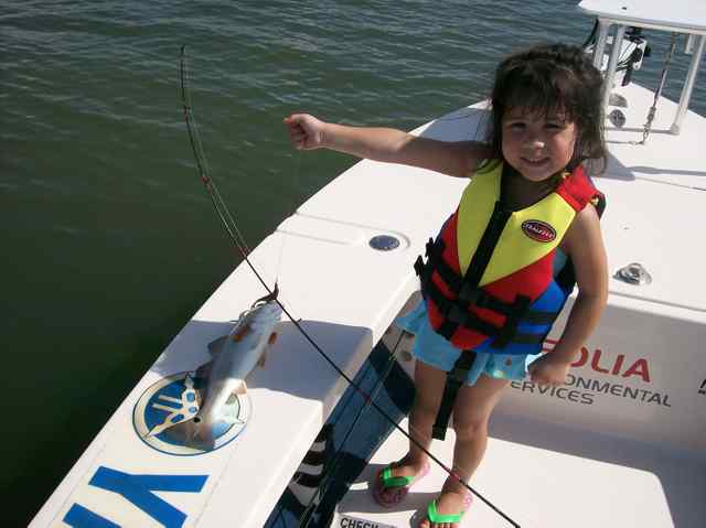 Hannah &nbsp;Loves fishing with her Grandparents Billie &amp; Mike Kocian, and you can see why as she displays her catch.