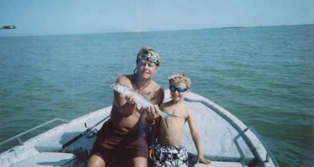 John and Seth Stephenson Seth's first lady fish!