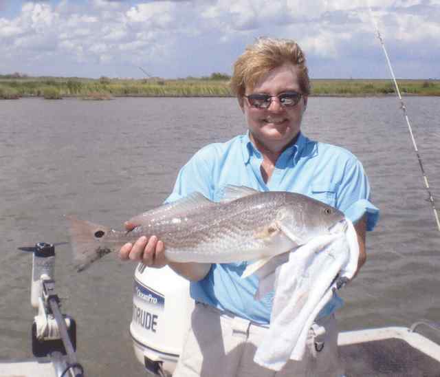Kathy Hudec &nbsp;Boated this 27&quot; red, and won first place in a tournament!