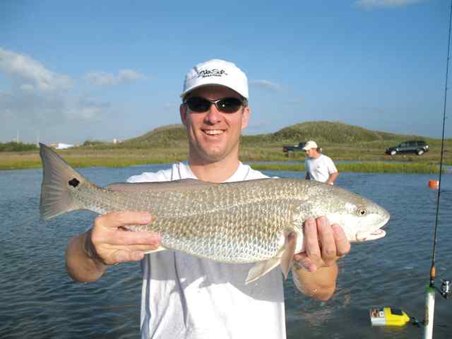 Brian Wicks Padre Island, first cutredfish, caught and released
