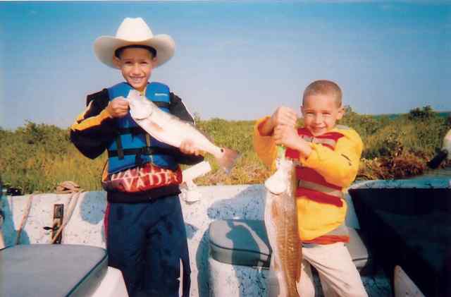 Luke and Noah McIvor Port O'Connorboth snag their first redfish!