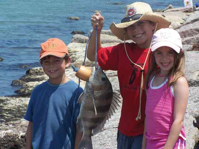 Evan Brieden, Landon Brieden, & Bailey Grones Landon's 4 lb 12 oz sheepshead