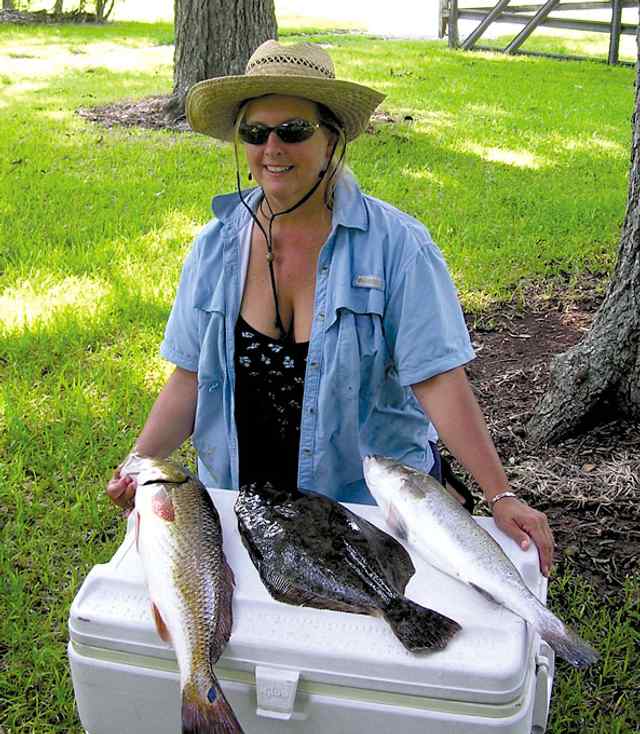Audrey Prichard First grand slam!25&quot; redfish, 24&quot; trout, and a 22&quot; flounder