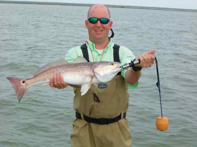Josh Smith East Matagordared, landed on a Texas Trout Killer Red/White