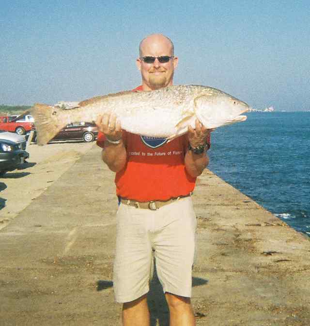 Patrick Mooney Port Aransas south jetties - 41&quot; bull red