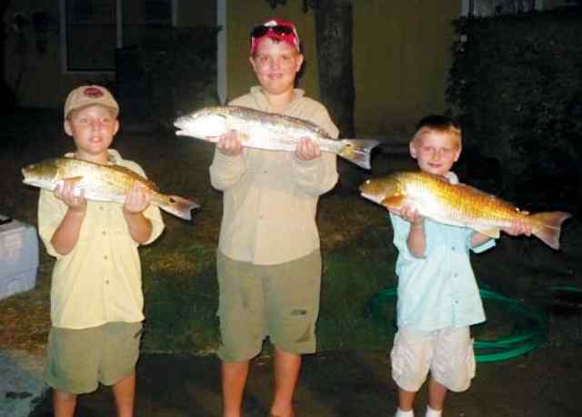 Wesley Boedeker, Easton Power, & Steven McIlwain Powderhorn Lake
redfish