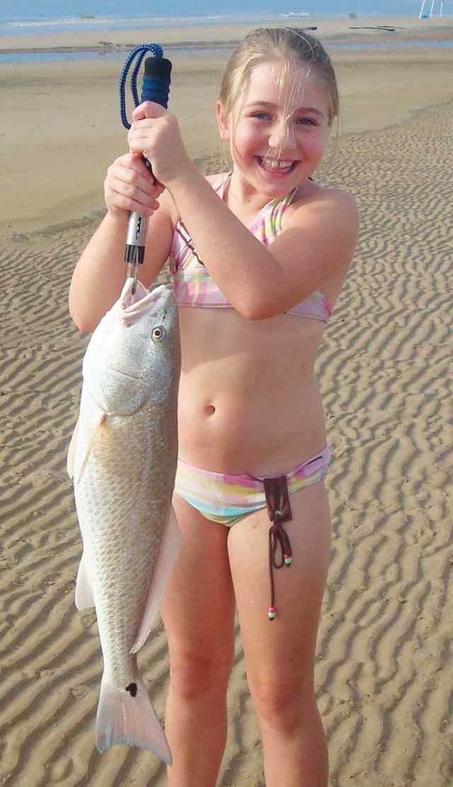 Carly Mae Rotramel Bryan Beach, Freeport26&quot; first redfish!
