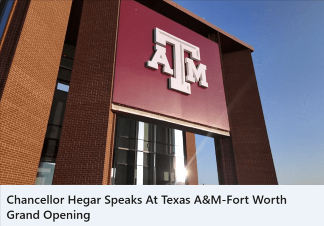 Glenn Hegar Speaks at A&M FW