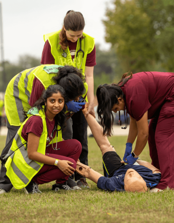 EnMed students participated in a mass casualty incident (MCI) simulation