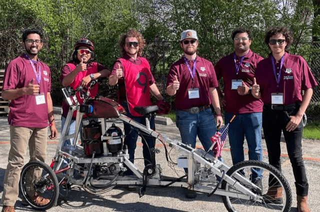 #TAMUetid students spent two semesters building a Harley-inspired hydraulic vehicle