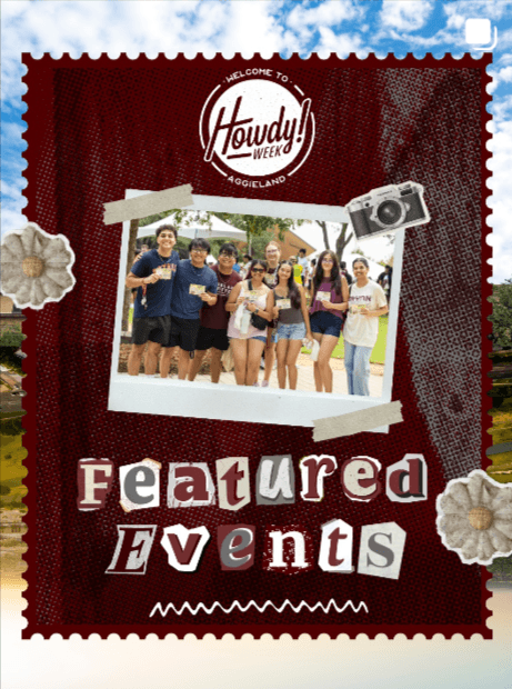 Start the semester strong at howdy week