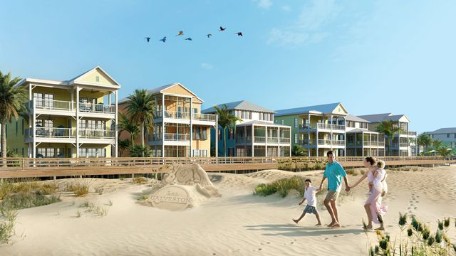 Margaritaville Beach Cottage Resort Galveston dunes and cottages Photo of dunes and cottages at the Margaritaville Beach Cottage Resort Galveston