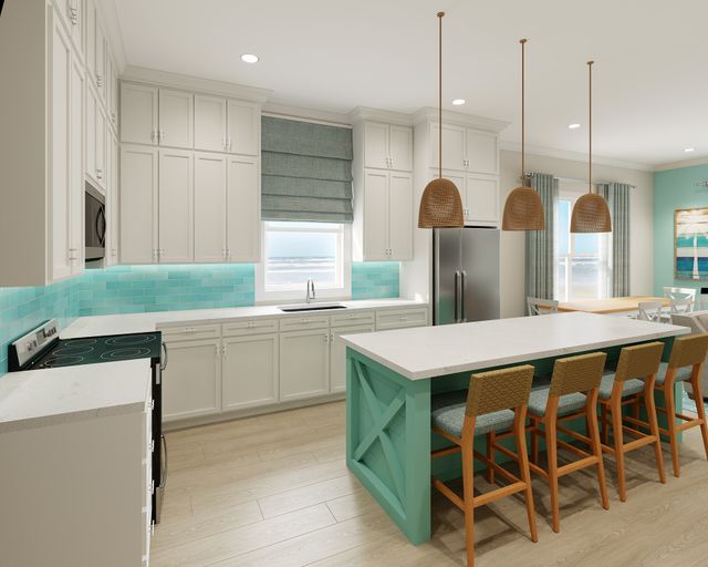 The Beach Bungalows at Camp Margaritaville Resort Crystal Beach kitchen Photo of the kitchen at the The Beach Bungalows at Camp Margaritaville Resort Crystal Beach