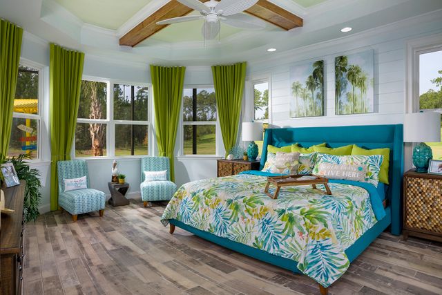 Latitude Margaritaville Hilton Head Aruba master bedroom Photo of the master bedroom at the Latitude Margaritaville Hilton Head Aruba 