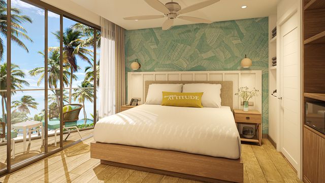 Margaritaville Beach Resort & Residences Playa Caracol main bedroom Photo of the main bedroom at the Margaritaville Beach Resort & Residences Playa Caracol