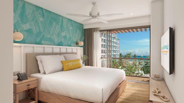 Margaritaville Beach Resort & Residences Playa Caracol main bedroom Photo of the suite bedroom at the Margaritaville Beach Resort & Residences Playa Caracol