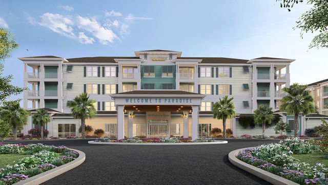 Margaritaville Vacation Residences Myrtle Beach front side Photo of the front side at the Margaritaville Vacation Residences Myrtle Beach