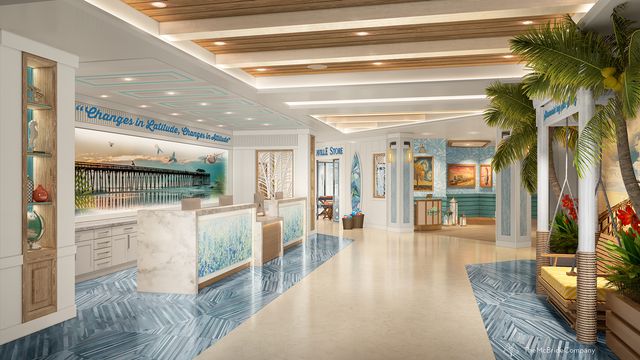 Margaritaville Vacation Residences Myrtle Beach lobby Photo of the lobby at the Margaritaville Vacation Residences Myrtle Beach