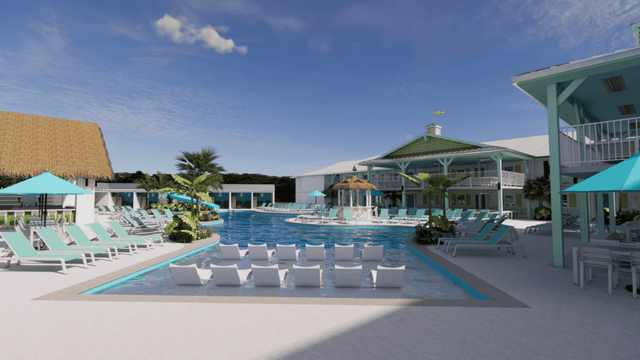 Pool, lounging and tiki-bar  The photo of pool, lounging and tiki-bar 