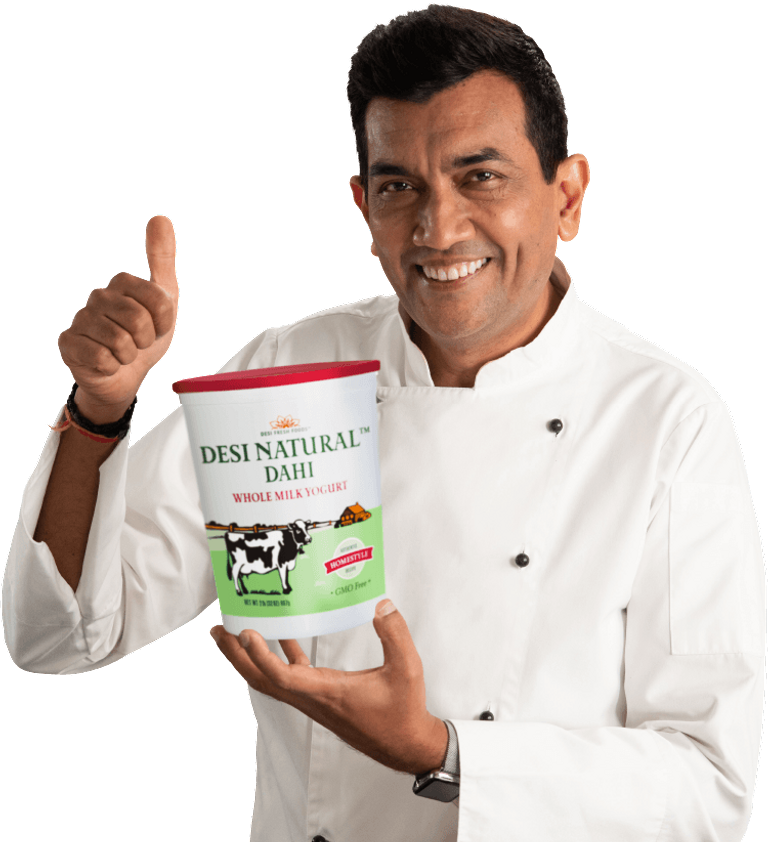 Enter your a chance to win A full year of Desi Natural Dahi and Cooking lessons with Chef Sanjeev Kapoor
