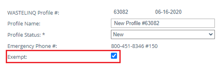 How do I exempt a profile?