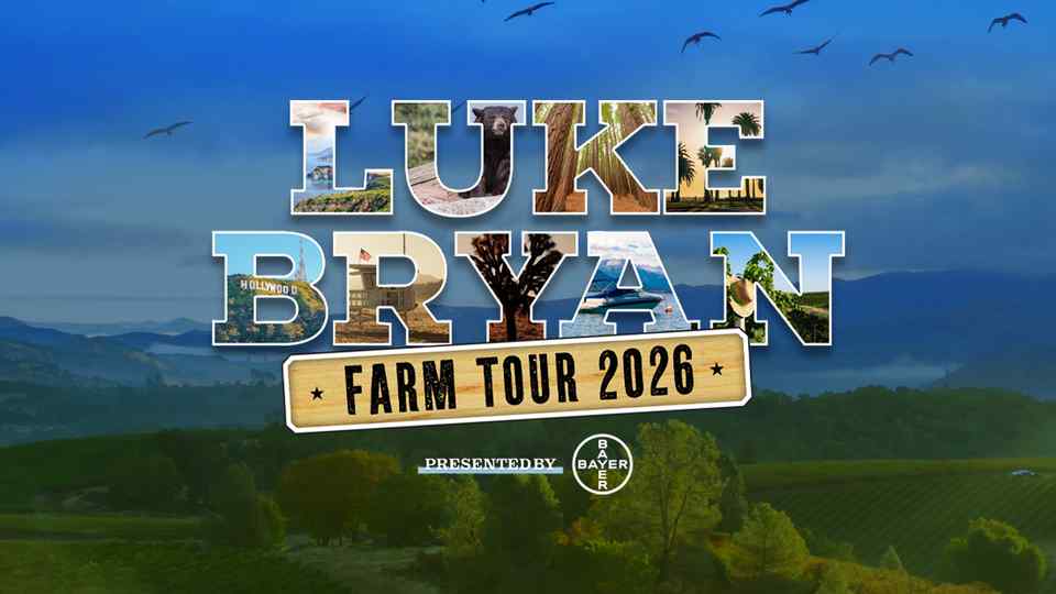 Luke Banner Luke Bryan Returns to California in May for Farm Tour 2026